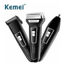 Maquina De Barbear e Aparador Pelos Elétrico 3 Em 1