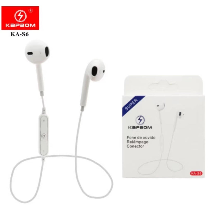 Fone de Ouvido sem Fio Bluetooth 5.0 Intra-Auricular Esportivo S6