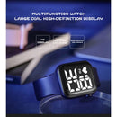 Relógio Feminino LED quadrado à prova d'água digital masculino Esportes