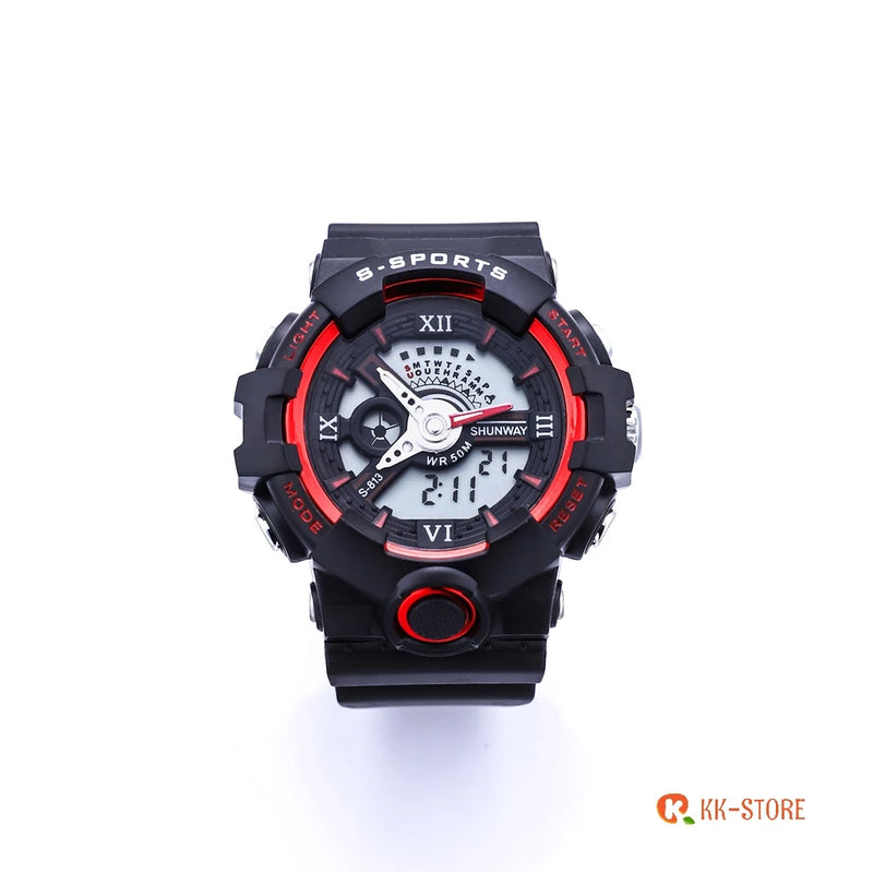 Relógios relogio masculino a prova d água de silicone masculinos luxo digital esportivas cronômetro S-813