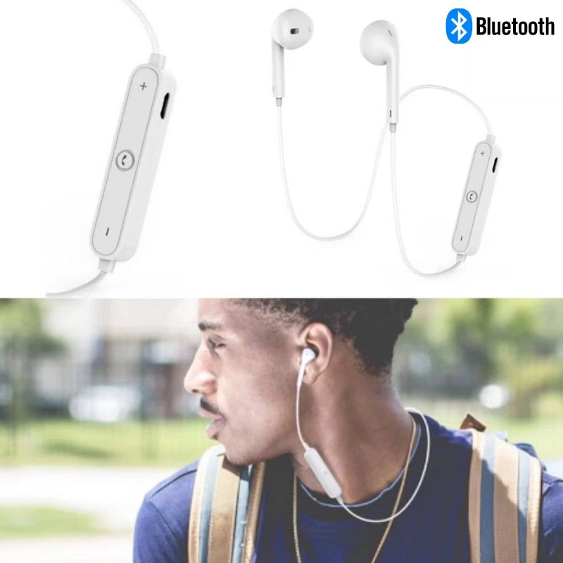 Fone de Ouvido sem Fio Bluetooth 5.0 Intra-Auricular Esportivo S6