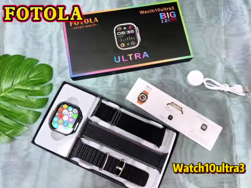 Novo Smartwatch Watch 10 Ultra 3 Watch Pro Série 10 Bluetooth Relógio inteligente Cardíaca Monitoramento NFC GPS