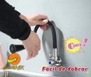 torneira cozinha parede preta flexível Duplo Jato Cone 1/4 de Volta