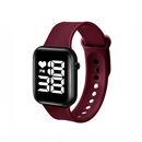 Relógio Feminino LED quadrado à prova d'água digital masculino Esportes