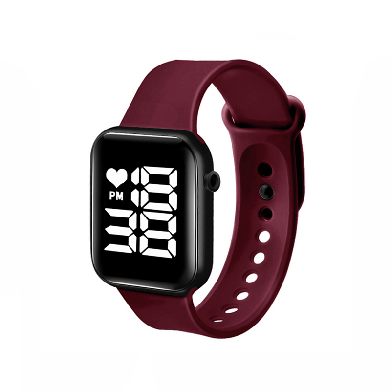 Relógio Feminino LED quadrado à prova d'água digital masculino Esportes