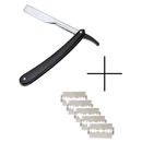 Kit Navalha + 30 Lâminas Profissional Aço Inox