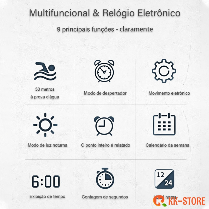 Relógios relogio masculino a prova d água de silicone masculinos luxo digital esportivas cronômetro S-813