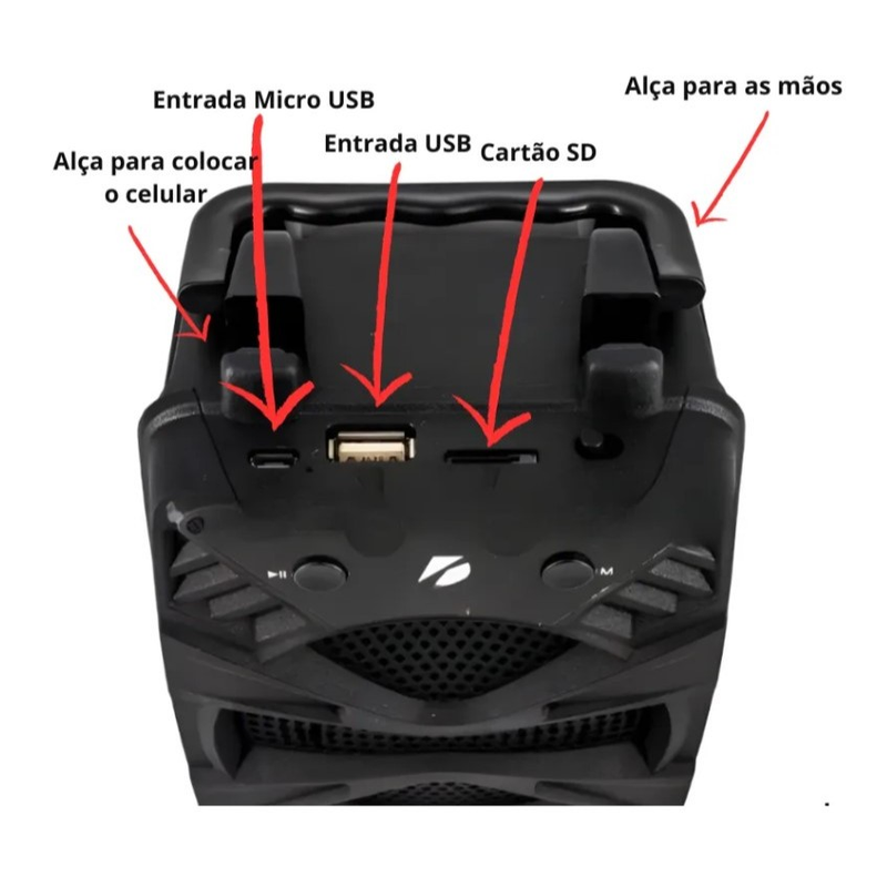 Caixa de som portátil modelo KTS-1337