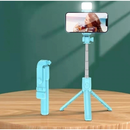 Bastão de selfie Tripé Retrátil Com Luz LED