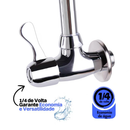 torneira cozinha parede preta flexível Duplo Jato Cone 1/4 de Volta