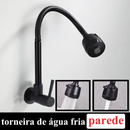 torneira cozinha parede preta flexível Duplo Jato Cone 1/4 de Volta