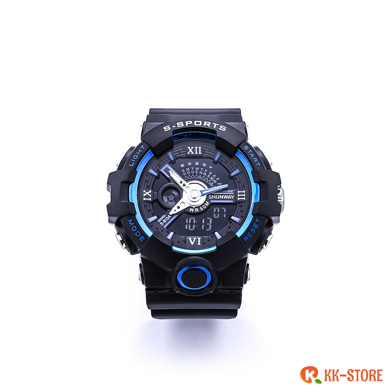 Relógios relogio masculino a prova d água de silicone masculinos luxo digital esportivas cronômetro S-813