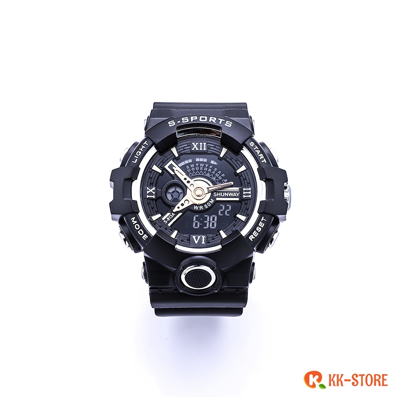 Relógios relogio masculino a prova d água de silicone masculinos luxo digital esportivas cronômetro S-813