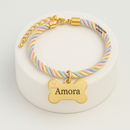 Coleira de Cachorro com Pingente Nome e Numero Personalizado B4