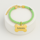 Coleira de Cachorro com Pingente Nome e Numero Personalizado B4