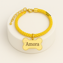 Coleira de Cachorro com Pingente Nome e Numero Personalizado B4