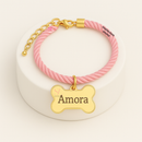 Coleira de Cachorro com Pingente Nome e Numero Personalizado B4