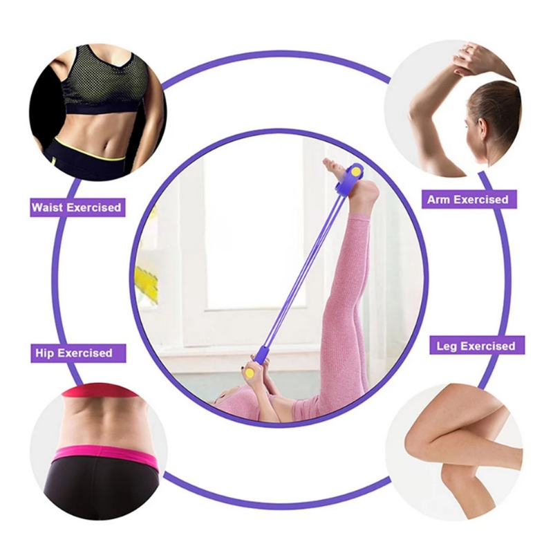 Extensor Tensão Forte Faixa Elástica 2 Elásticos Exercícios Treino Academia Ginástica