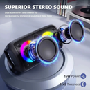 Caixa de som Bluetooth Potente Multimídia com LED RGB Subwoofer TWS Estéreo sem fio XDG-96-XTRAD