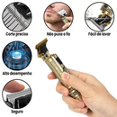 Máquina de Cortar Cabelo e Barbeador Elétrico Prático e Portátil Design Ergonômico Anti-derrapante Uso Domiciliar Inclu