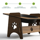 Comedouro Suspenso Pet Cachorro e Gato Duplo Mdf