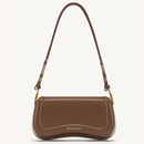 Bolsa de Ombro Feminina com Alça Ajustável, Bolsa Feminina Elegante com Couro Preto, Bolsa Transversal Tiracolo Presente