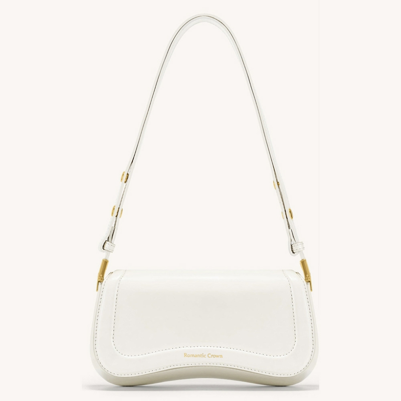 Bolsa de Ombro Feminina com Alça Ajustável, Bolsa Feminina Elegante com Couro Preto, Bolsa Transversal Tiracolo Presente