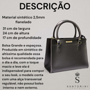 Bolsa Feminina Santorini Handbag com Alça transversal removível para ombro.