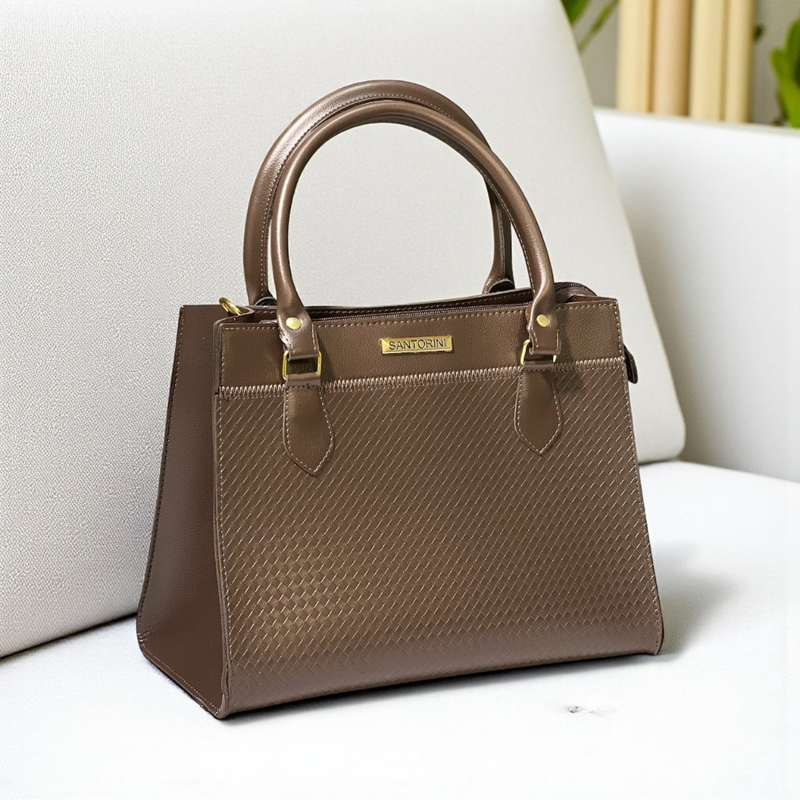 Bolsa Feminina Santorini Handbag com Alça transversal removível para ombro.