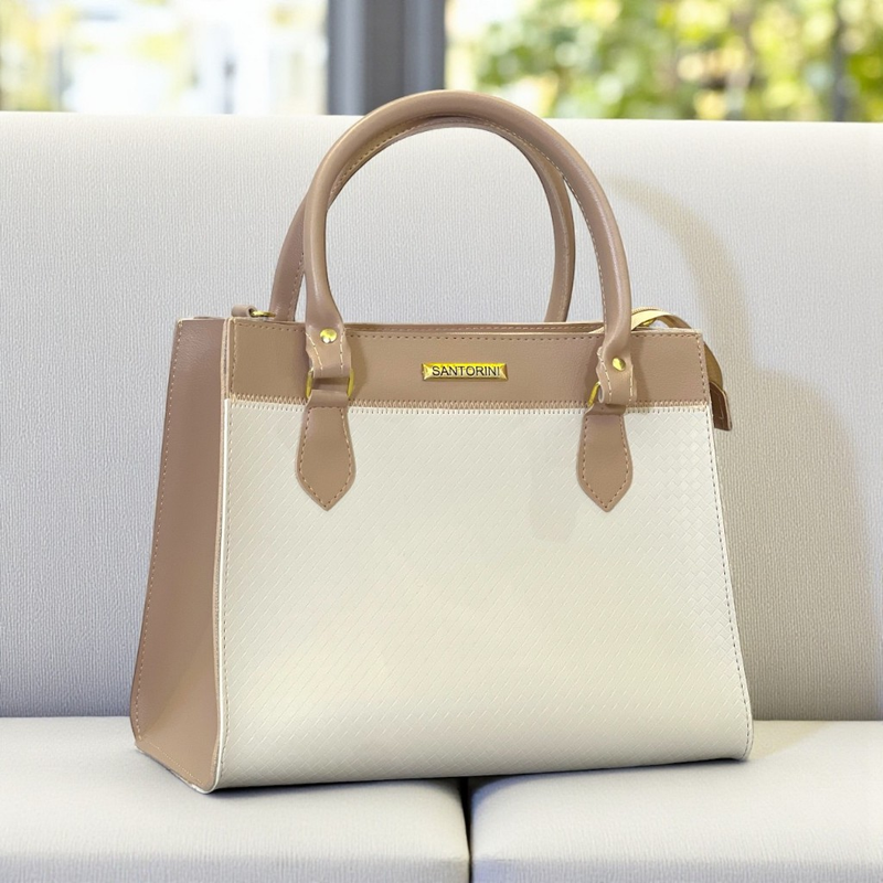 Bolsa Feminina Santorini Handbag com Alça transversal removível para ombro.