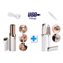 Depilador de Sombrancelha Buço Nariz Orelha Rosto Facial Elétrico Tira Pelos USB Recarregável Profissional Portátil