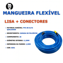 Mangueira de Jardim 50 Metros Reforçada Lisa Flexivel Mangueiras Para Quintal Borracha Azul