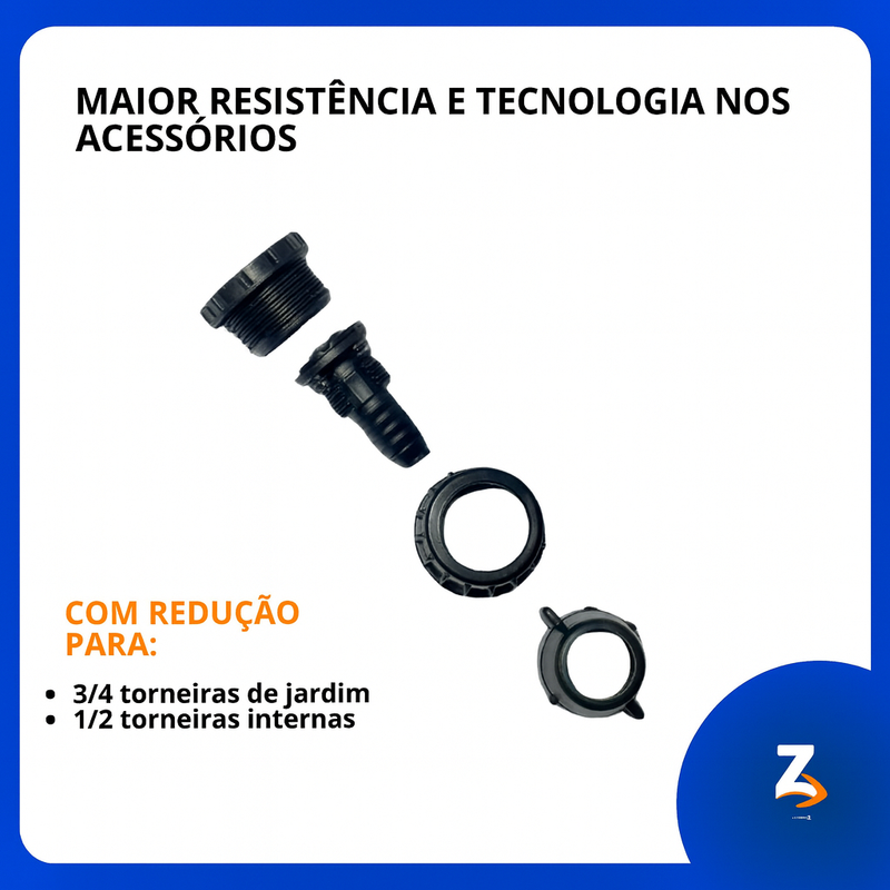 Mangueira de Jardim 50 Metros Reforçada Lisa Flexivel Mangueiras Para Quintal Borracha Azul