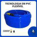 Mangueira de Jardim 50 Metros Reforçada Lisa Flexivel Mangueiras Para Quintal Borracha Azul