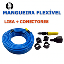 Mangueira de Jardim 50 Metros Reforçada Lisa Flexivel Mangueiras Para Quintal Borracha Azul