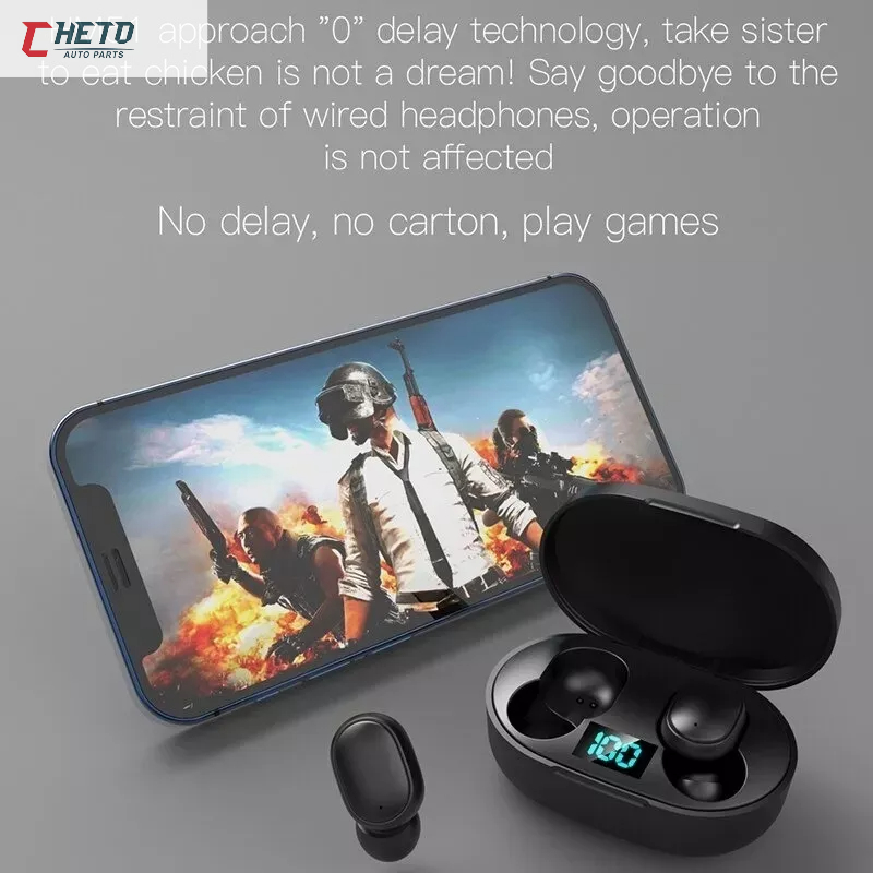 Fone De Ouvido Sem Fio E6s Bluetooth 5.0 Tws Com Tela LED Digital