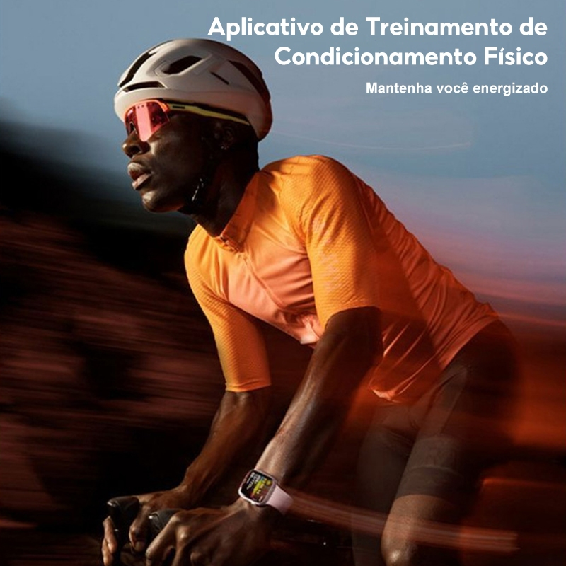 Smartwatch Relógio Inteligente Tela Cheia Toque Fitness Rastreador IP7 Suporte À Prova D'água Dados GPS