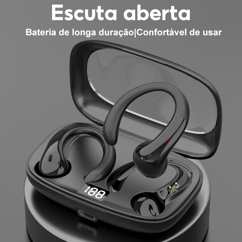 Fones De Ouvido Sem Fio Bluetooth Fone Com Microfones Alta Fidelidade Som Estéreo Toque Inteligente Esportes