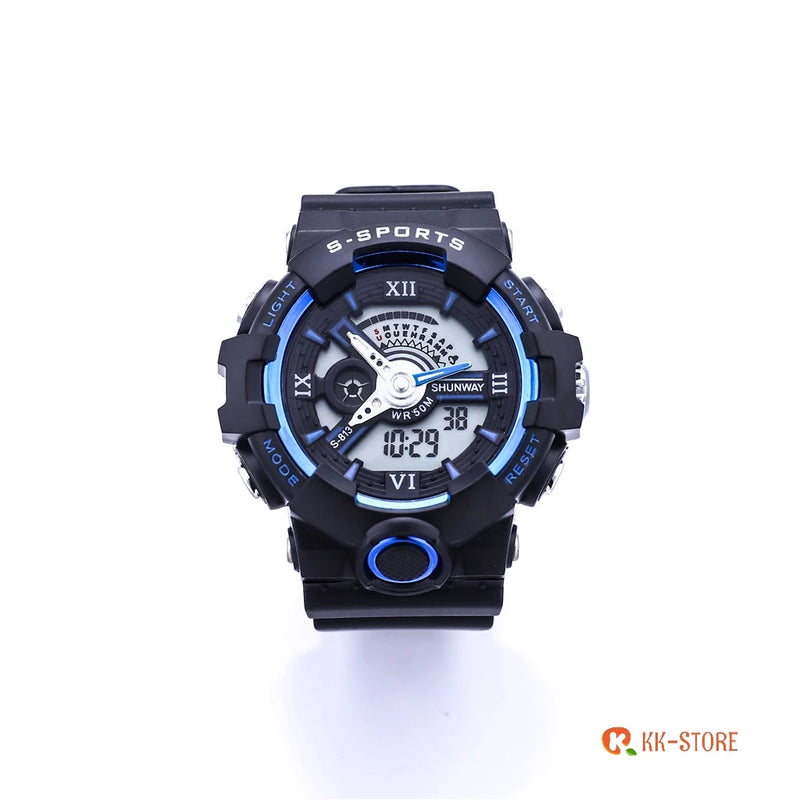 Relógios relogio masculino a prova d água de silicone masculinos luxo digital esportivas cronômetro S-813