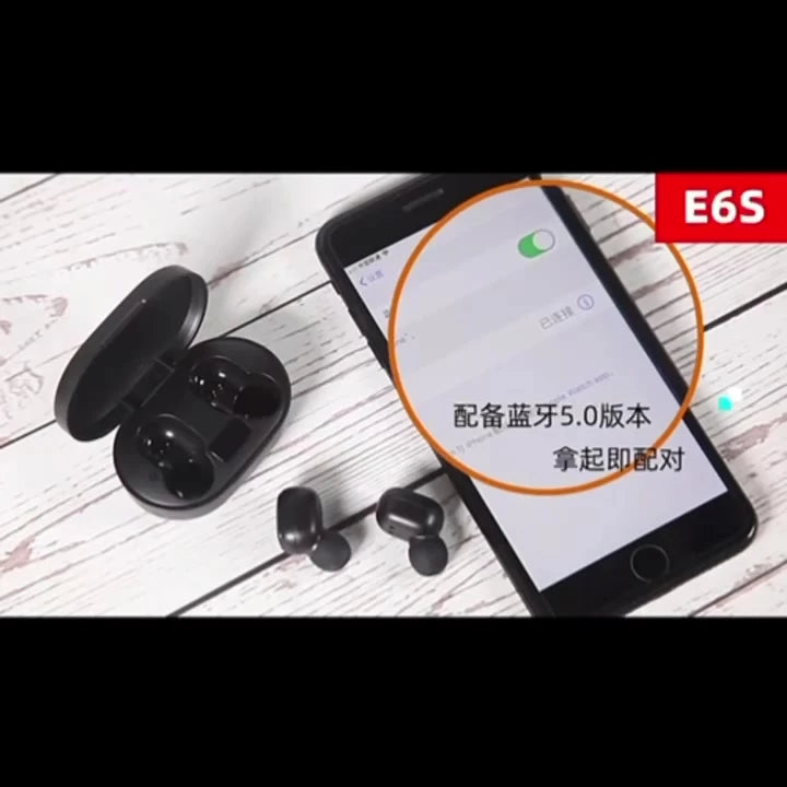 Fone De Ouvido Sem Fio E6s Bluetooth 5.0 Tws Com Tela LED Digital