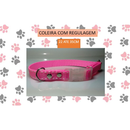 PLAQUINHA IDENTIFICAÇÃO + Coleira PET COM NOME GRAVADO