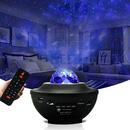 Projetor Luminária Galáxia Luz Noturna Estrela Música Bluetooth Controle Lâmpada Divertida USB