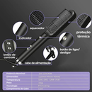 Escova Alisadora Bivolt 5 em 1 - Alisa, Hidrata, Modela, Alinha e Anti-Frizz