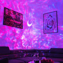 Projetor Luminária Galáxia Luz Noturna Estrela Música Bluetooth Controle Lâmpada Divertida USB