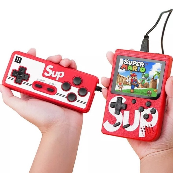 Mini Video Game Portátil Sup C/ 400 jogos + 1 Controle para 2 jogadores Console