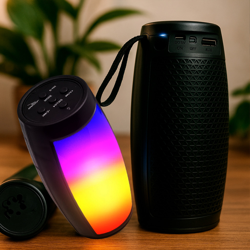 Caixa De Som Bluetooth Amplificada Potente LED RGB USB SD Radio Fm Mp3 Celular Note Tablet Conexão TWS