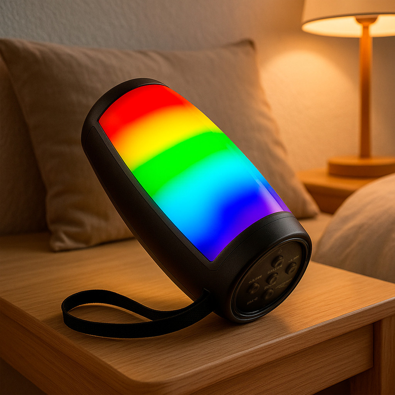 Caixa De Som Bluetooth Amplificada Potente LED RGB USB SD Radio Fm Mp3 Celular Note Tablet Conexão TWS