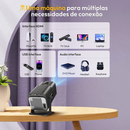 Projetor Smart Tv 4k Full HD Hdmi 150” Polegadas Espelhamento Celular Android 11.0 1920x1080 Bluetooth e Wifi 180°