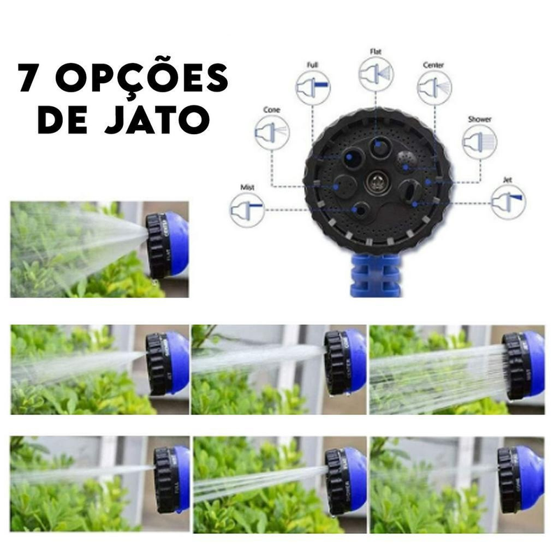 Mangueira Mágica 15M 30M 60M Flexível 7 funções Jato Irrigação para Jardim Lavagem de Carro