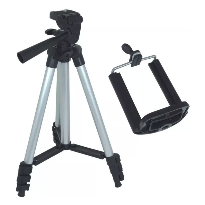 Tripé Universal Com Nível Câmeras Celulares 1,02m Pronto Entrega